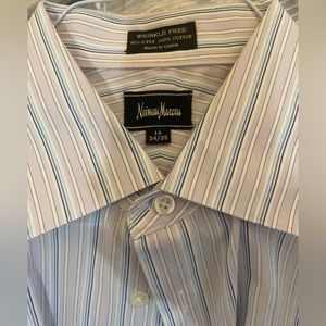 Neiman Marcus luxury men’s striped dress shirt size 16 34-35